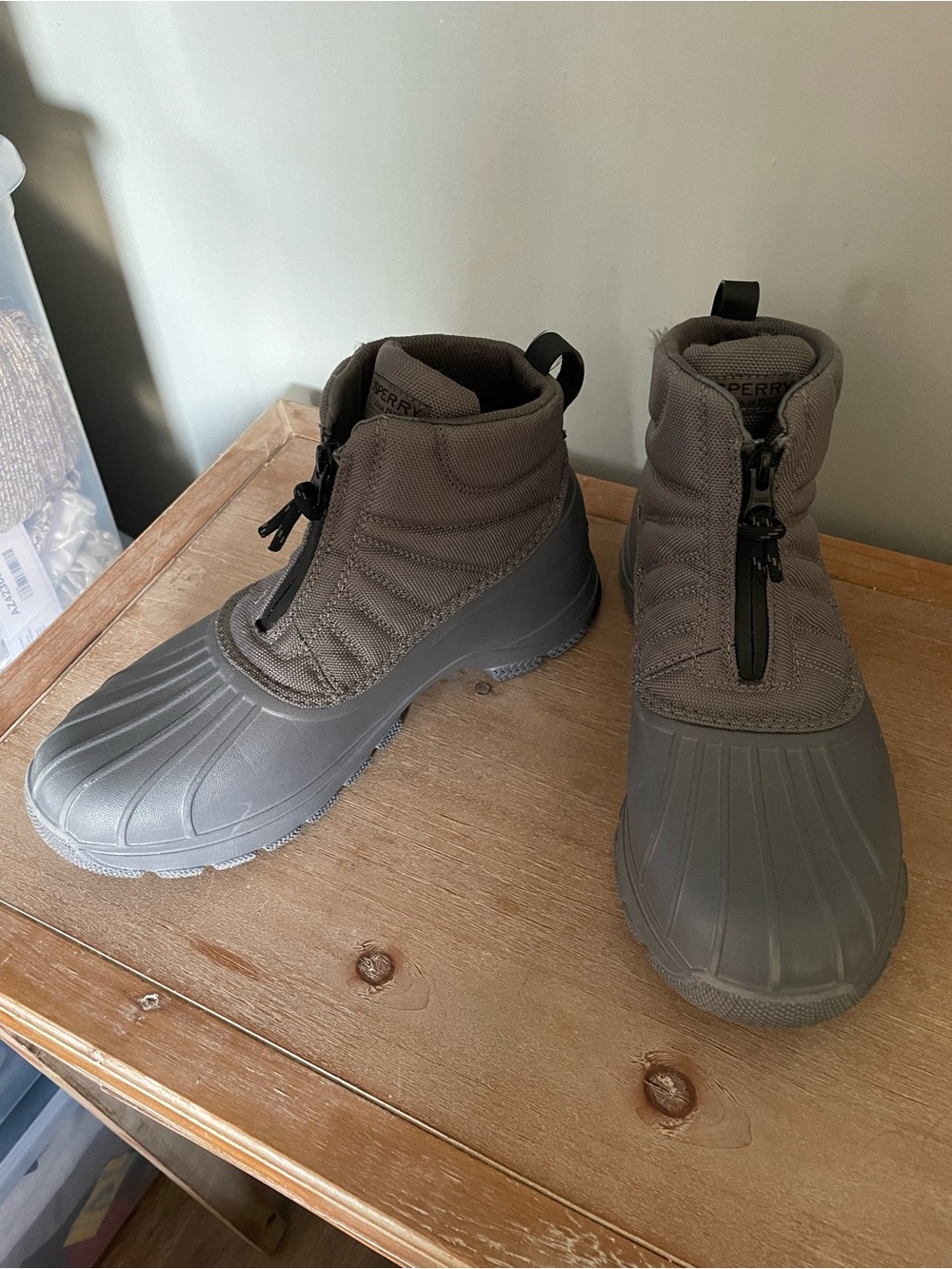 Sperry Duck Float Zip Gray Waterproof Ankle Boot